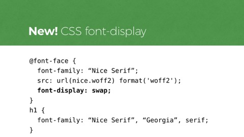 code example for font-display: swap