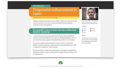 Progressive Enhancement is Faster