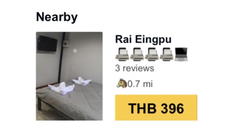 screenshot of a tripadvisor review that has icon font failures